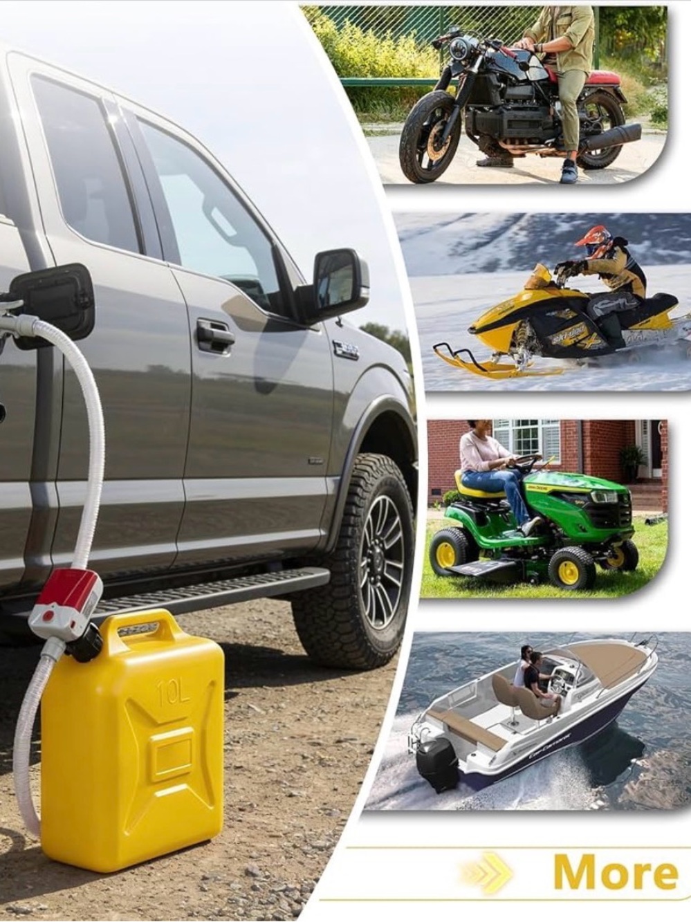 Yellow Portable 10L Fuel Can with Pump - Kids Toys